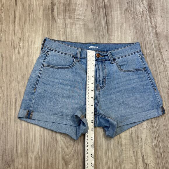 GAP Light Wash Cuffed Denim Shorts Women’s Size 2 Stretch Cotton Blend - Picture 5 of 9